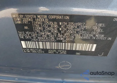 2011 Toyota Rav4 from USA, damaged, VIN JTMZF4DV6B5033951